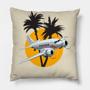 Cartoon retro plane Pillow