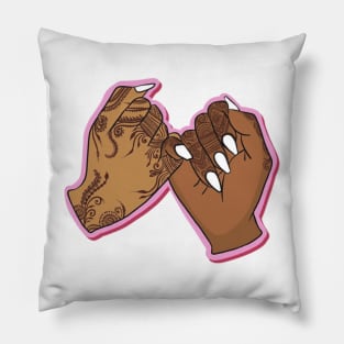 Interlocked Henna Hands: Promise Pillow