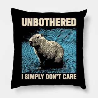 Unbothered Capybara Pillow