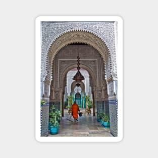 Morocco. Casablanca. City Hall. Cleaning time. Magnet