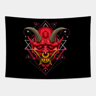 blood oni yokai mask Tapestry