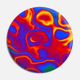 Gay Pride Abstract Swirled Spilled Paint Pin