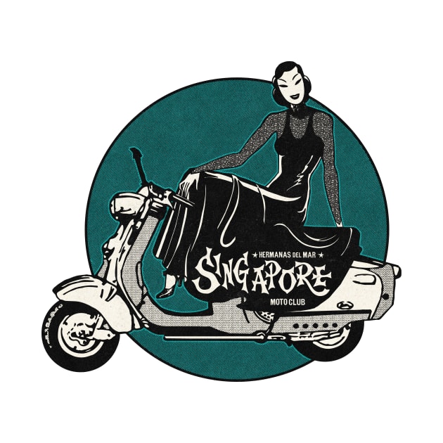 Vintage Singapore Ladies Moto Club by Kujo Vintage