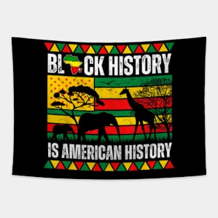 Black History Is American History Pride Melanin Men Women Tapestry