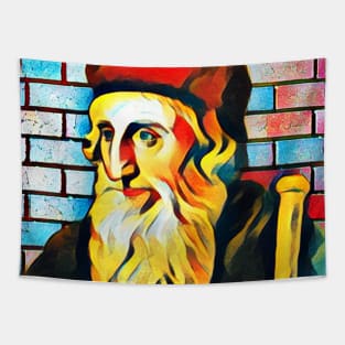 John Wycliffe Abstract Portrait | John Wycliffe Artwork 4 Tapestry