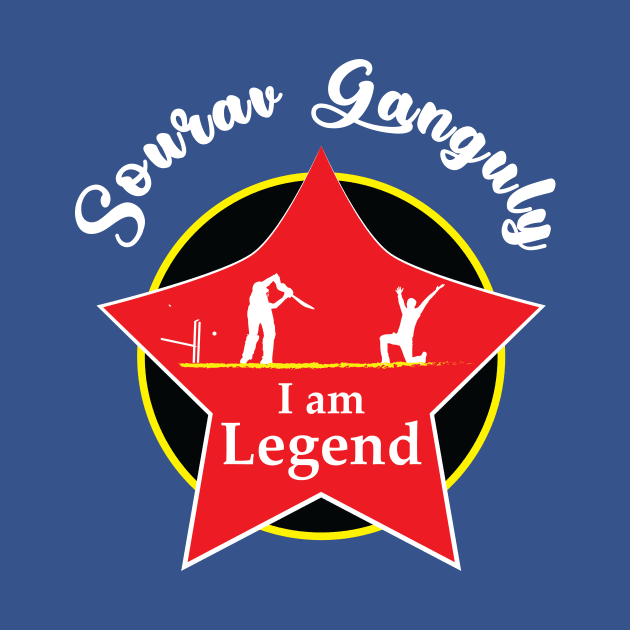 Sourav Ganguly - I am Legend T-shirt by VectorPB