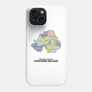 Political map of Northern Ireland Phone Case