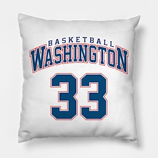 Washington Basketball - Player Number 33 Pillow