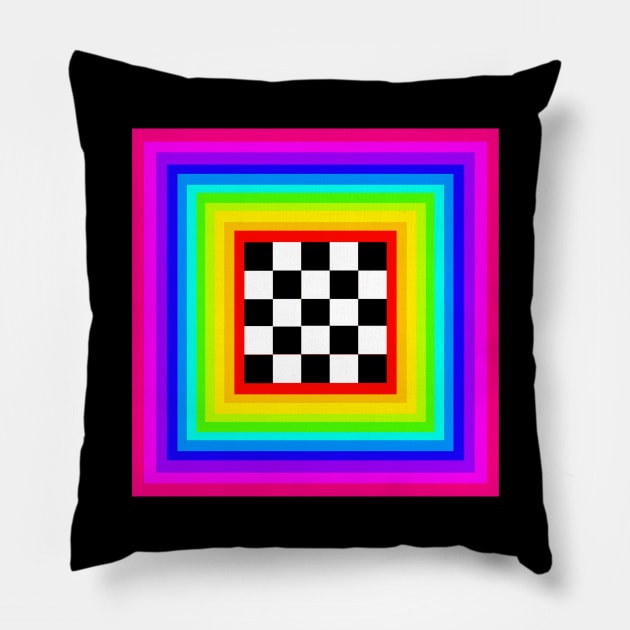 Rainbow color box Pillow by YanYun Design