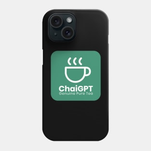 ChaiGPT - Chai Tea - ChatGPT Style (White-Green) Phone Case