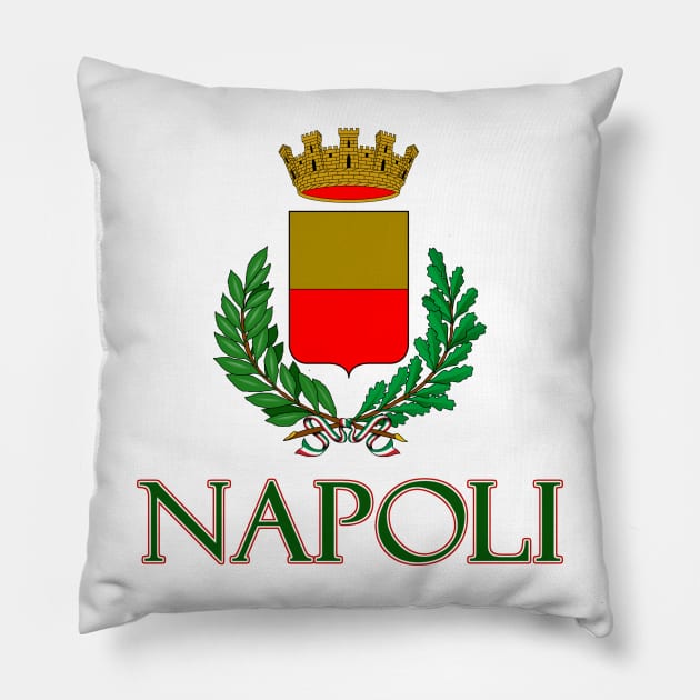 Napoli (Naples) Italy - Coat of Arms Design Pillow by Naves