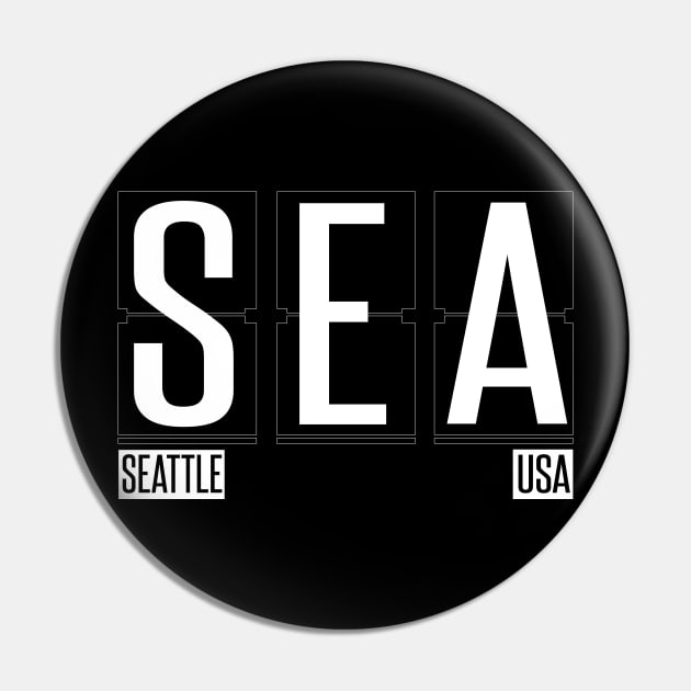 SEA - Seattle Washington Airport Code Souvenir or Gift Shirt Pin by HopeandHobby