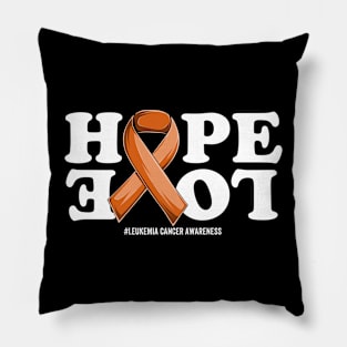 Leukemia Cancer Support | Orange Ribbon Squad Support Leukemia Cancer awareness Pillow