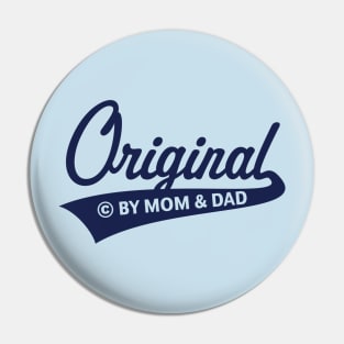 Original – © By Mom And Dad (Birth / Baby / Navy) Pin