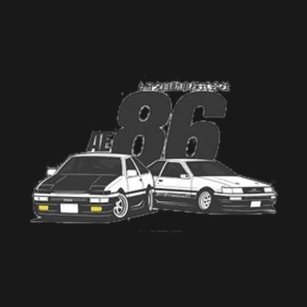 toyota trueno ae86 levin sticker by HubsTEES93