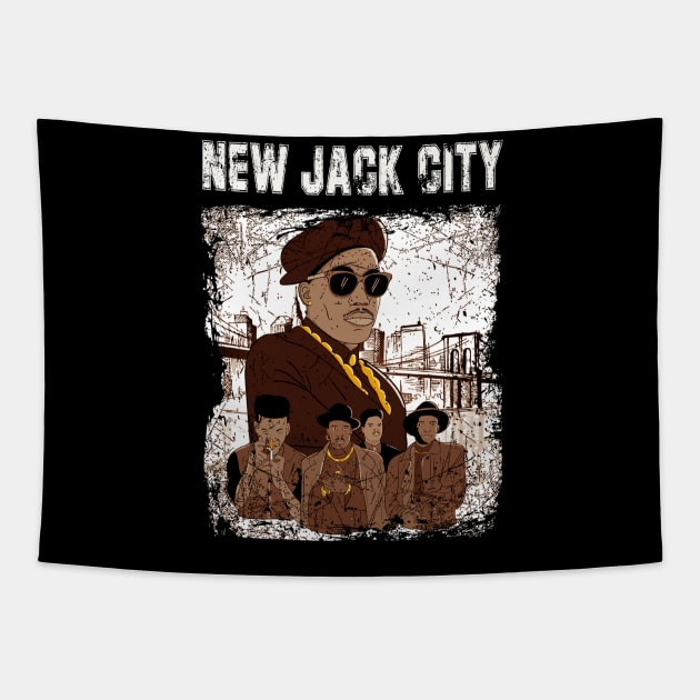 Classic Photo New City Tapestry by Black Demon Bear