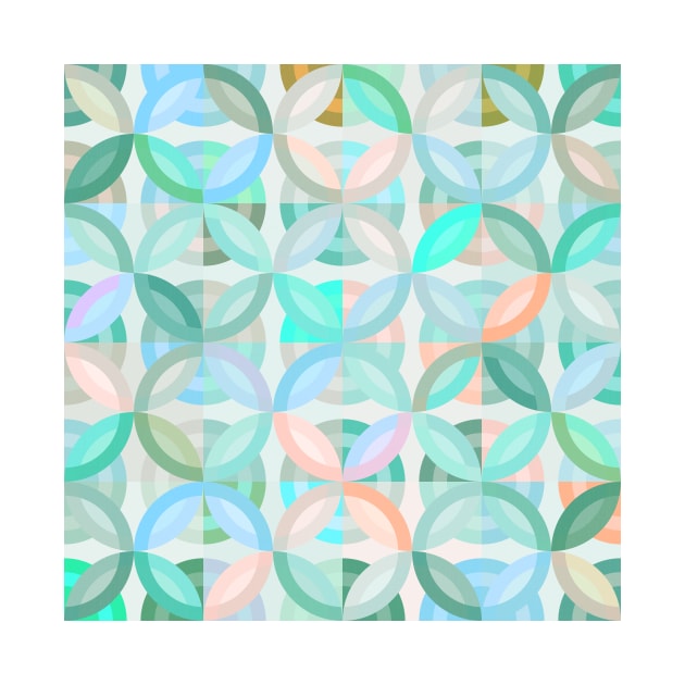 Geometric Shapes in Vibrant Greens / Soap Bubble by matise