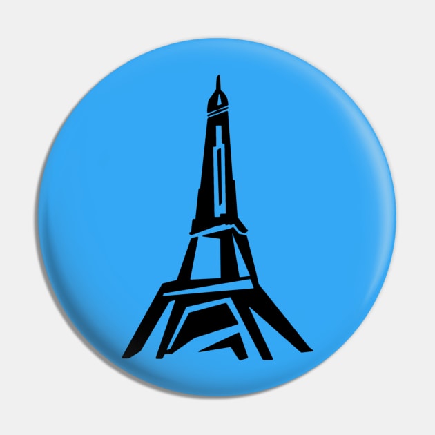 Eiffel Tower - Minimalist Design Pin by PatrioTEEism