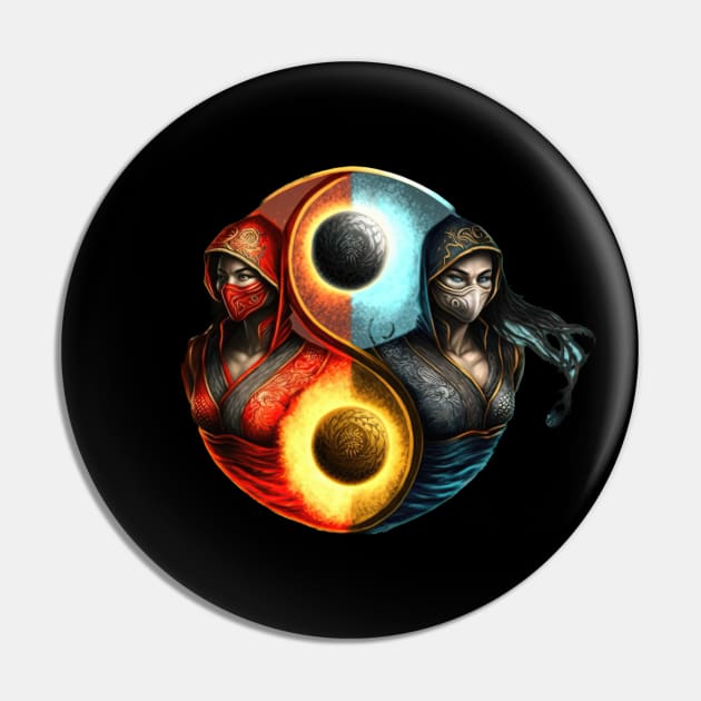 Ninja Twins Pin by aicharactersart