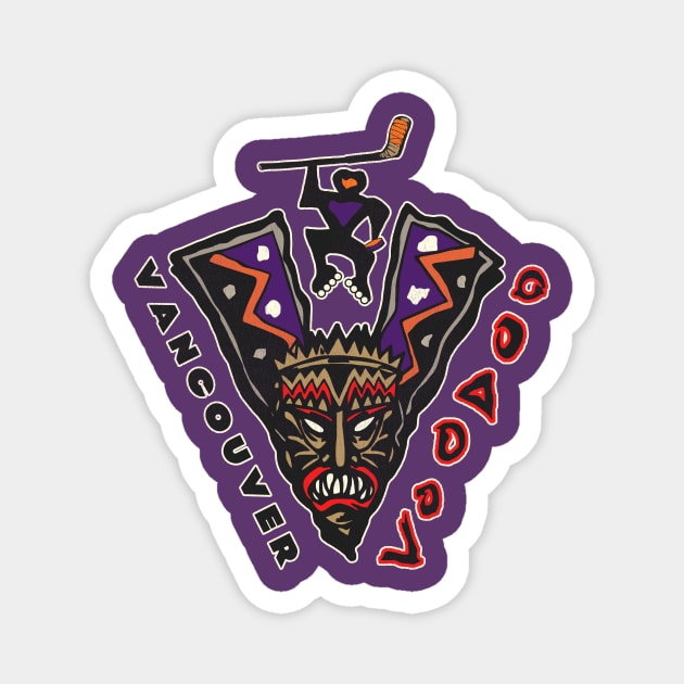 Defunct Vancouver Voodoo Roller Hockey Magnet by Defunctland