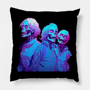 Vaporwave Retrowave Synthwave Zombies Zombie Pillow