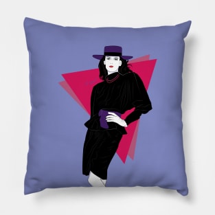 Classy Lady 80s Patrick Nagel Pillow