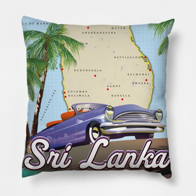 Sri Lanka Pillow by nickemporium1