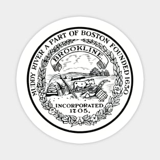 1951 Brookline Massachusetts Town Seal Magnet