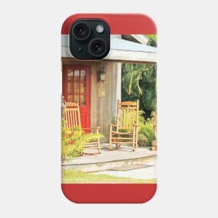 Western Front Porch with Rocking Chairs Phone Case