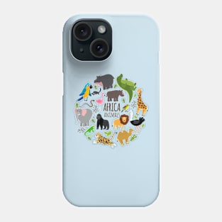 Africa animals collection Phone Case