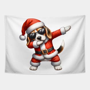 Christmas Beagle Dog Dabbing Dance Tapestry