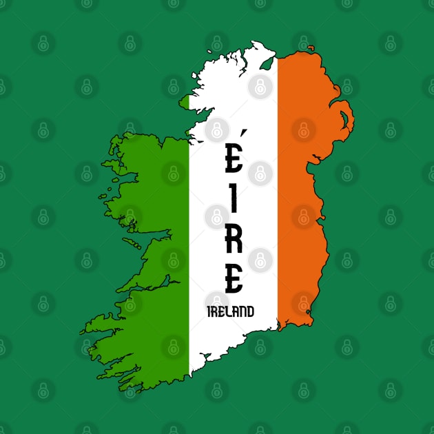 Ireland map & flag by Travellers