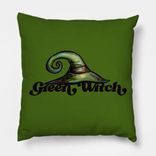 Green Witch Hat Pillow