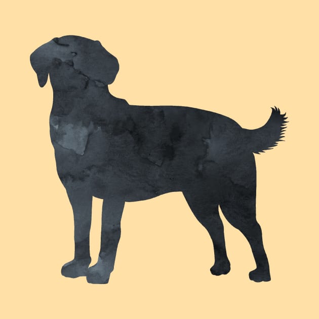 Lab Dog Labrador Black Silhouette Art by BittenByErmines