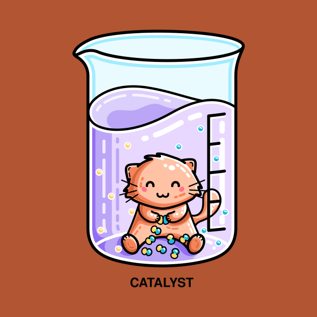 Catalyst Cute Chemistry Cat Pun by freeves