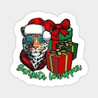 Gansta Wrapper Funny Christmas Design Magnet