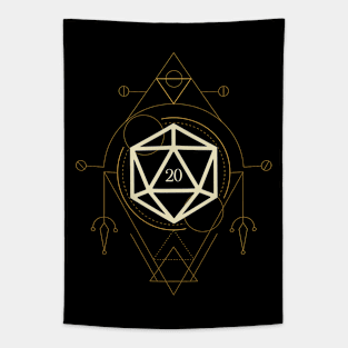 Esoteric Polyhedral D20 Dice Tarot Eleven Tapestry