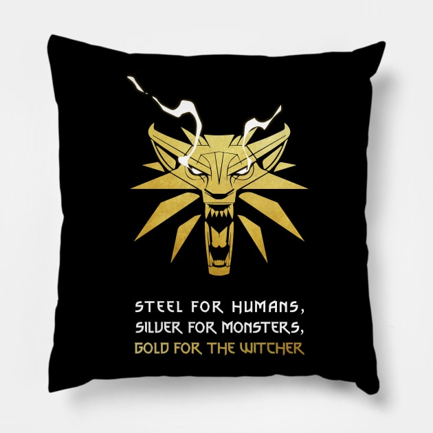 Gold for The Witcher Pillow by PowKapowCreations