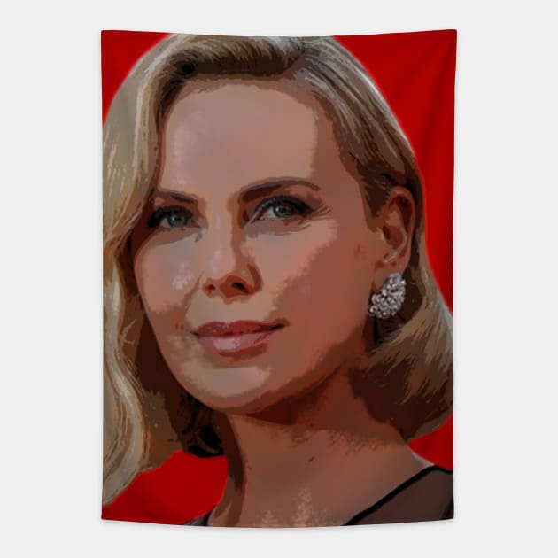 Charlize Theron Tapestry by oryan80