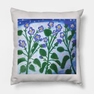 Violet Flower painting Pillow