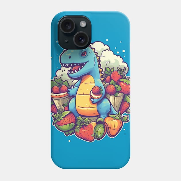 Dino Berry Phone Case by DavidLoblaw