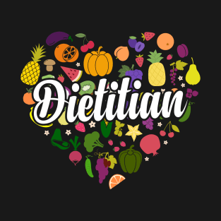 Cute Dietitian Heart Registered Dietitian T-Shirt