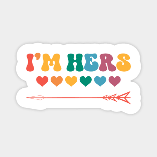 Lesbian Couple Matching She's Mine I'm Hers Gift For Men Women Magnet