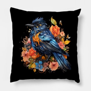 American Robin Rainbow Pillow