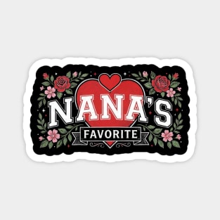 Nana's Favorite Grandmother Gift Floral Magnet