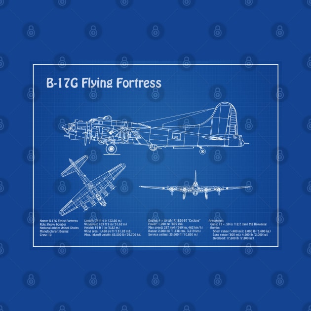 Boeing B-17 Flying Fortress Bomber - AD by SPJE Illustration Photography