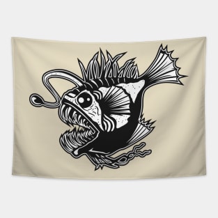 Monster fish in the depths of the sea Tapestry