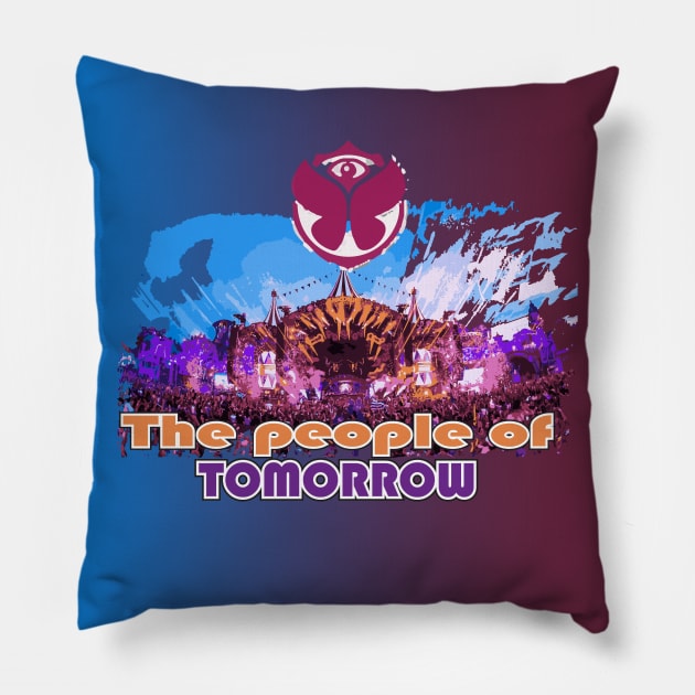 The people of tomorrowland Pillow by exploring time