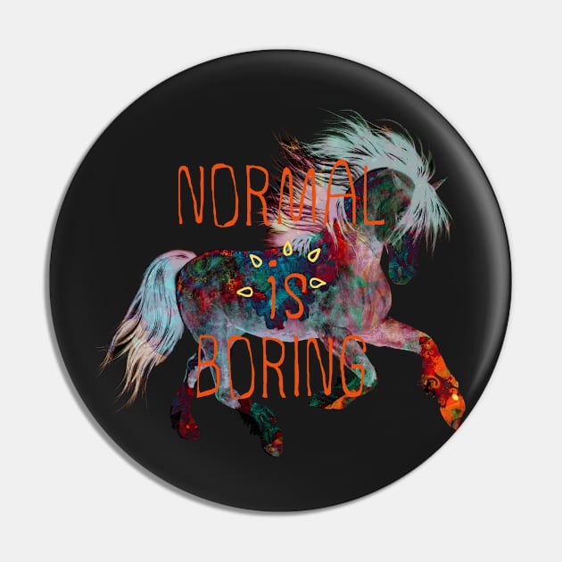 Normal is Boring Pin by north10creations