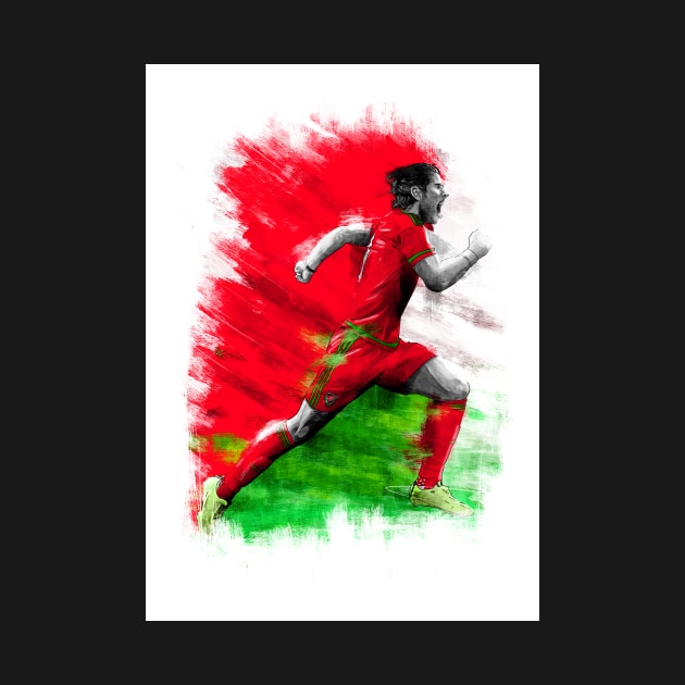 Gareth Bale - Wales - Football Artwork by barrymasterson